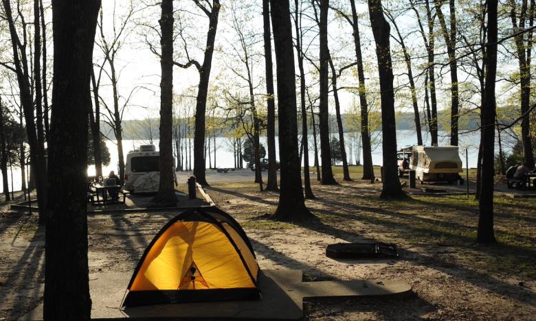 Choose from many camping options at Lake Frierson and other Arkansas State Park locations. 